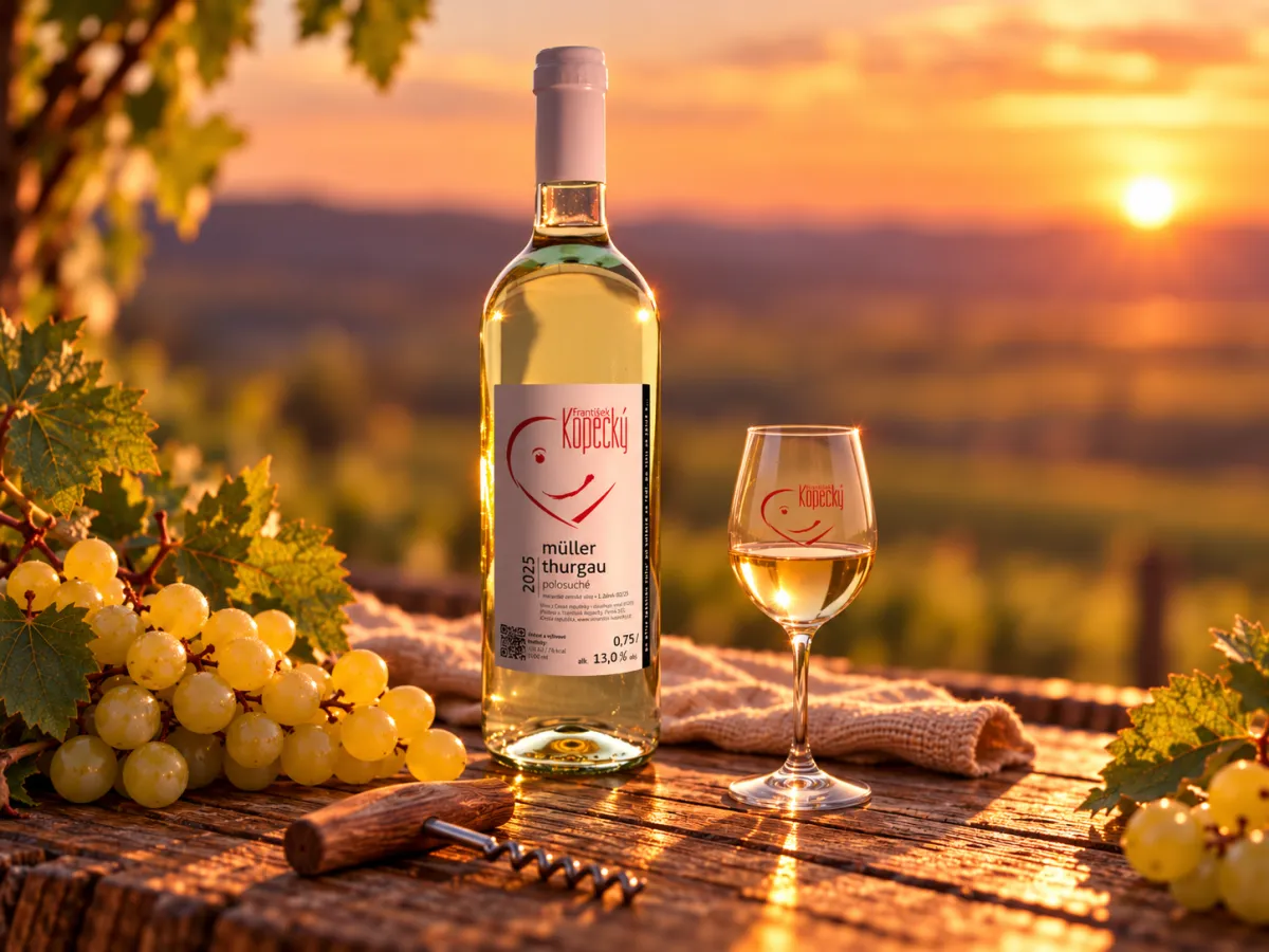 Láhev vína Müller Thurgau 2025 z vinařství František Kopecký