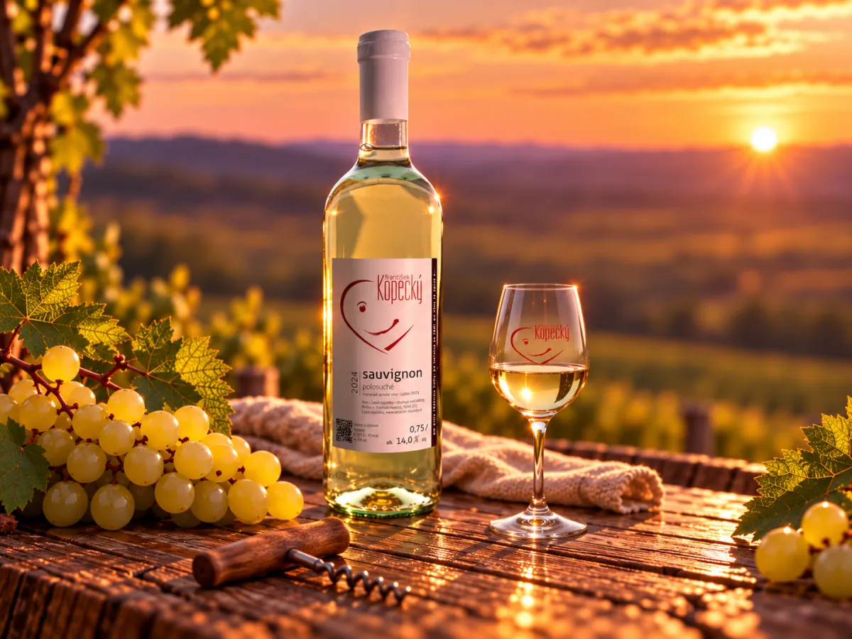 Láhev vína Sauvignon 2025 z vinařství František Kopecký