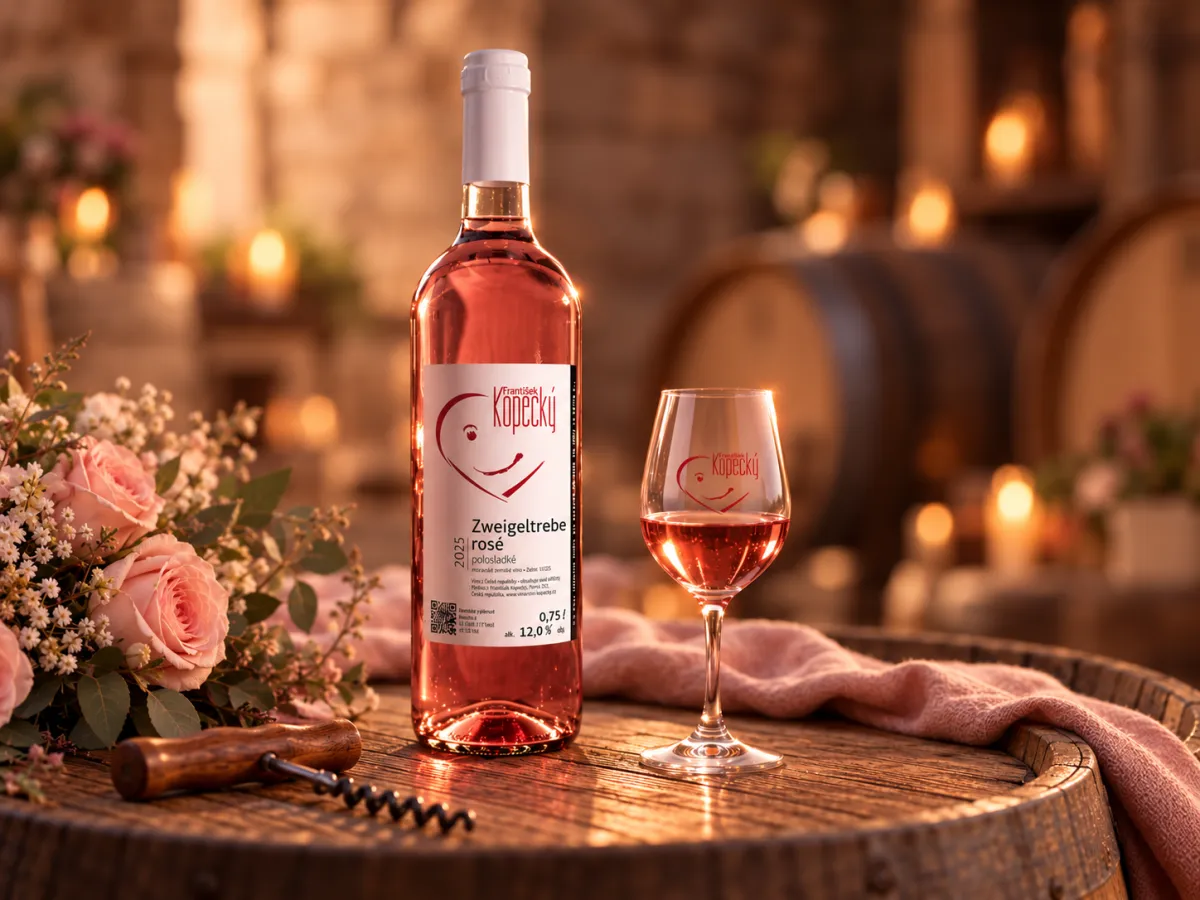 Láhev vína Zweigeltrebe rosé 2025 z vinařství František Kopecký